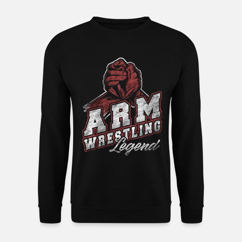 Arm Wrestling Armwrestling Retro Vintage Geschenk - Unisex Pullover - Schwarz