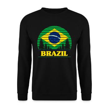 Brasilien - Unisex Pullover - Schwarz - Vorne - Alina (178cm) & Michal (187cm)