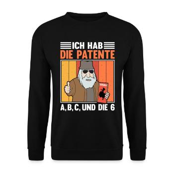 Kapitän zur See Harald Krull - Unisex Pullover - Schwarz - Vorne - Alina (178cm) & Michal (187cm)
