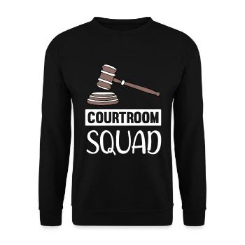 COURTROOM SQUAD Law students, exam candidates - Unisex Sweatshirt - black - Front - Alina (178cm) & Michal (187cm)