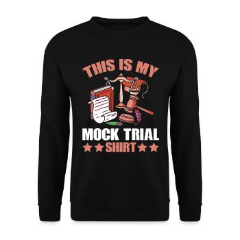 C’EST MA CHEMISE DE PROCÈS SIMULÉ Avocat Étudiant en droit - Sweat-shirt Unisexe - noir - Devant - Alina (178cm) & Michal (187cm)