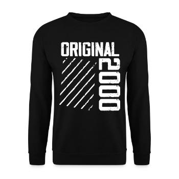 Original 2000 24e Anniversaire Cadeau Retro - Sweat-shirt Unisexe - noir - Devant - Alina (178cm) & Michal (187cm)