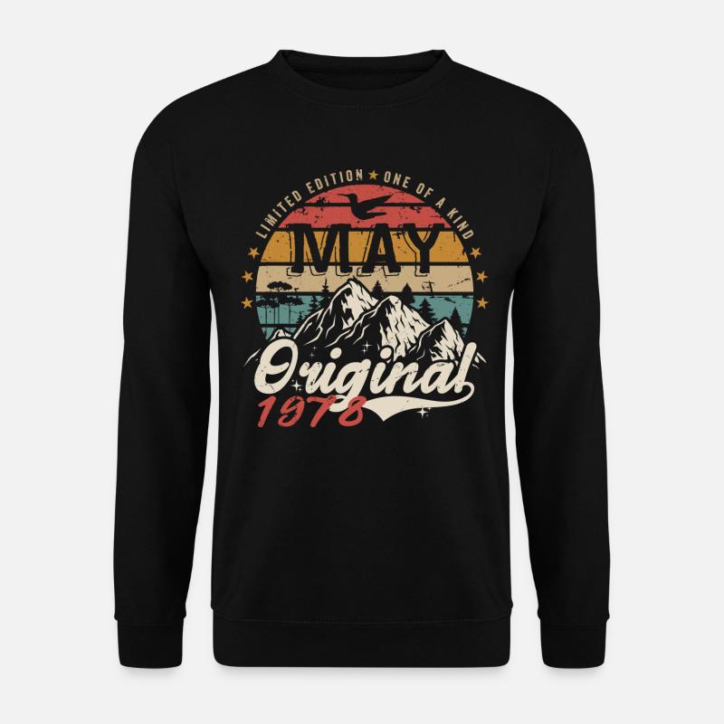 Mai 1978 Original Mai 1978 Geburtstagsgeschenk - Unisex Pullover - Schwarz