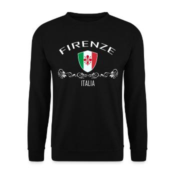 Florenz, Firenze - Unisex Pullover - Schwarz - Vorne - Alina (178cm) & Michal (187cm)