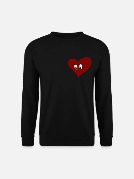 Heart - cute - sensitive - sad - Unisex Sweatshirt - black
