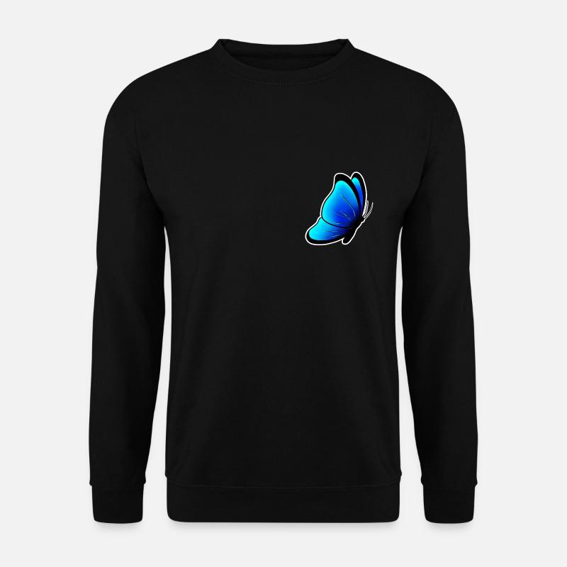 Blauer Schmetterling - Unisex Pullover - Schwarz