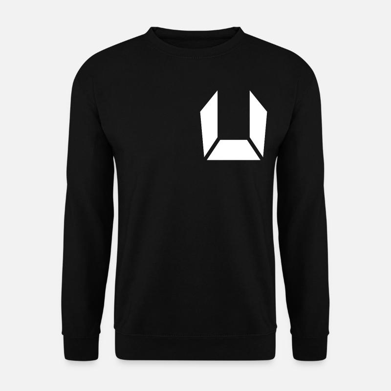 Letter U Gamer - Unisex Pullover - Schwarz