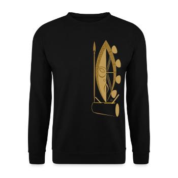 EKANG V1 OR - Sweat-shirt Unisexe - noir - Devant - Alina (178cm) & Michal (187cm)