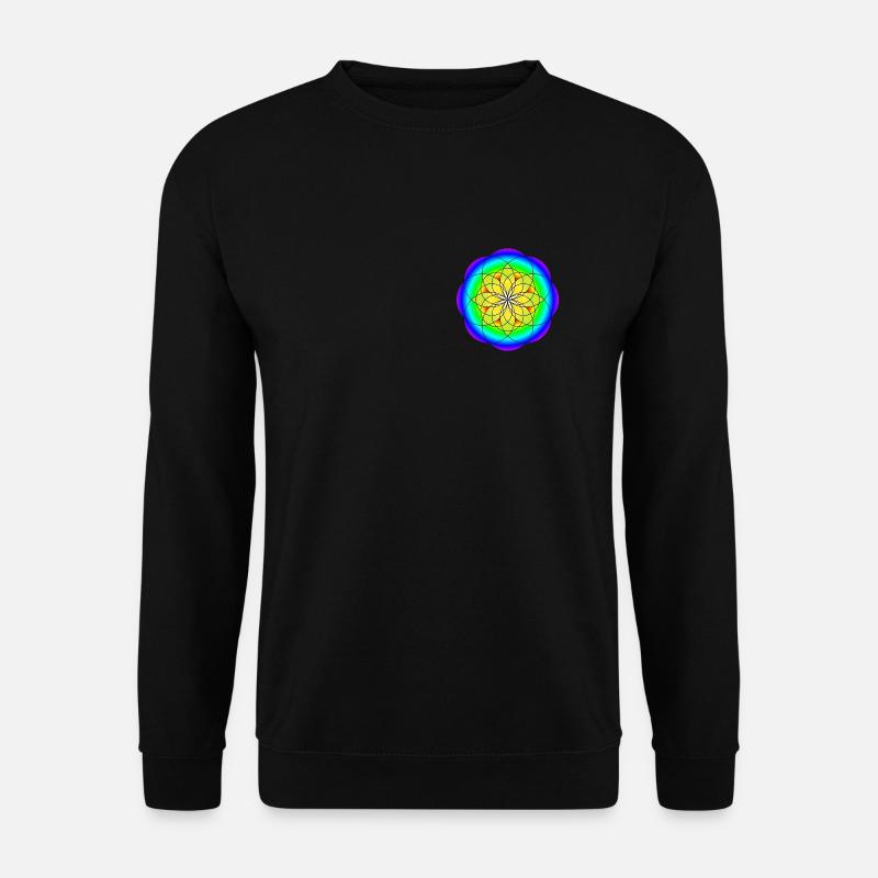 Rainbow Circle Flower - Unisex Sweatshirt - black
