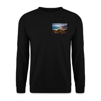 Beautiful landscape view from Fuerteventura - Unisex Sweatshirt - black - Front - Alina (178cm) & Michal (187cm)