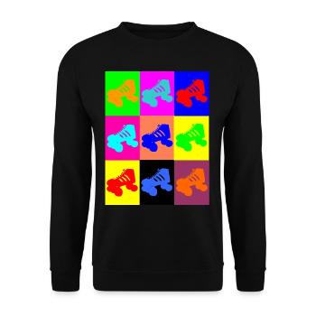 Colorful Roller Skate - Unisex Sweatshirt - black - Front - Alina (178cm) & Michal (187cm)
