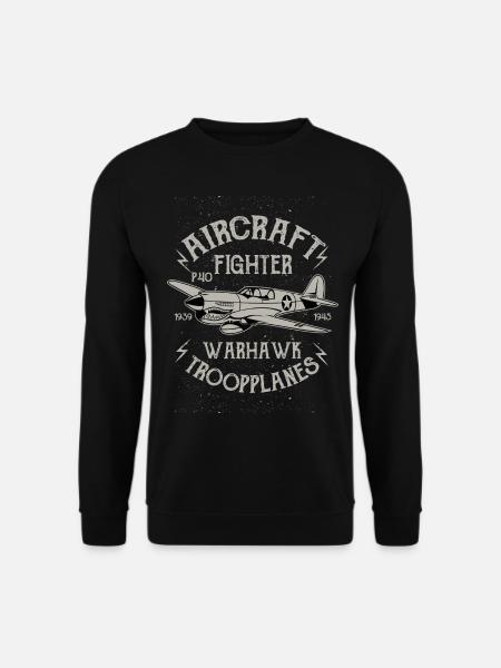 Warhawk Flugzeug Flieger - Unisex Pullover - Schwarz