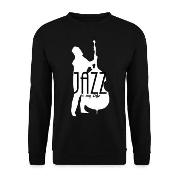 jazz is my life - Unisex Pullover - Schwarz - Vorne - Alina (178cm) & Michal (187cm)
