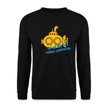 yellow submarine - Unisex Pullover - Schwarz - Vorne - Alina (178cm) & Michal (187cm)