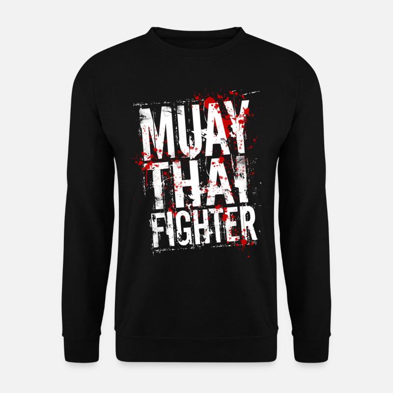 Muay Thai fighter white - Unisex Sweatshirt - black