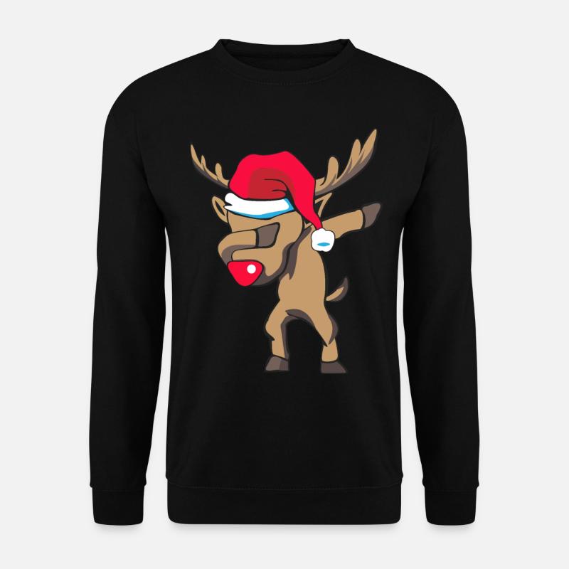 dabbing Rudolph zu Weihnachten als Geschenk - Unisex Pullover - Schwarz