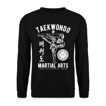 Taekwondo Tae Kwon Do - Sweat-shirt Unisexe - noir - Devant - Alina (178cm) & Michal (187cm)