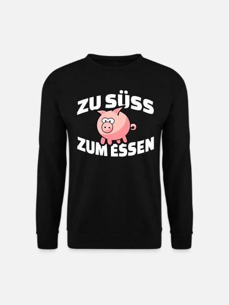 Schwein Hausschwein Ferkel Bauernhof Tier Nutztier - Unisex Pullover - Schwarz