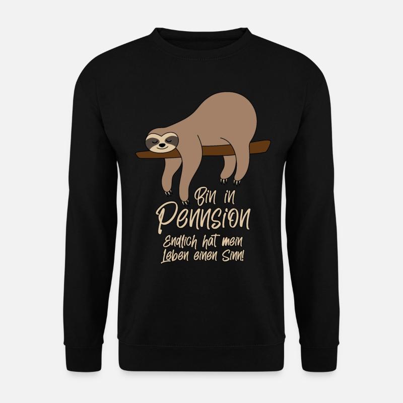 Pensionär Pension Faultier Pennsionär Pennsion - Unisex Pullover - Schwarz