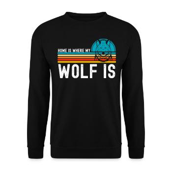 Wolf - Sweat-shirt Unisexe - noir - Devant - Alina (178cm) & Michal (187cm)