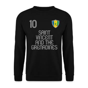 St. Vincent et les Grenadines équipe de football - Sweat-shirt Unisexe - noir - Devant - Alina (178cm) & Michal (187cm)