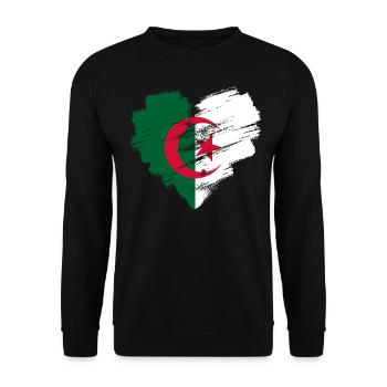 Algeria - Unisex Sweatshirt - black - Front - Alina (178cm) & Michal (187cm)