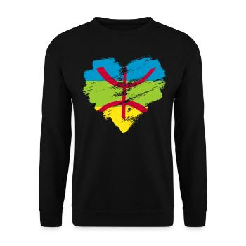Amazigh - Unisex Pullover - Schwarz - Vorne - Alina (178cm) & Michal (187cm)