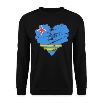 Aruba - Unisex Sweatshirt - black - Front - Alina (178cm) & Michal (187cm)