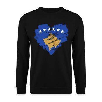 Kosovo - Unisex Sweatshirt - black - Front - Alina (178cm) & Michal (187cm)