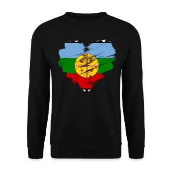 Mapuche - Unisex Pullover - Schwarz - Vorne - Alina (178cm) & Michal (187cm)