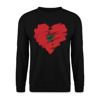 Morocco - Unisex Sweatshirt - black - Front - Alina (178cm) & Michal (187cm)