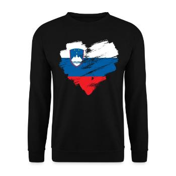 Slovenia - Unisex Sweatshirt - black - Front - Alina (178cm) & Michal (187cm)
