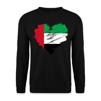 Vereinigte Arabische Emirate - Unisex Pullover - Schwarz - Vorne - Alina (178cm) & Michal (187cm)