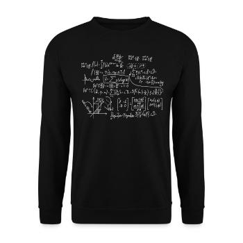 Mathematics Mathematician Math Teacher Math - Unisex Sweatshirt - black - Front - Alina (178cm) & Michal (187cm)