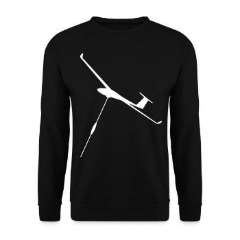 Segelflugzeug Start Segelflug Pilot Segelflieger - Unisex Pullover - Schwarz - Vorne - Alina (178cm) & Michal (187cm)