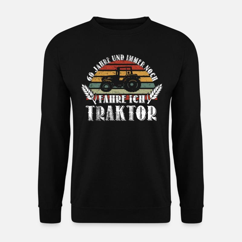 60 Geburtstag Landwirt Bauer Traktor 60 Jahre - Unisex Pullover - Schwarz