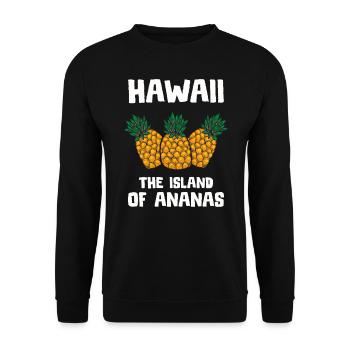 Ananas Tropical Hawaii Cadeau Enfants Hommes Fruits - Sweat-shirt Unisexe - noir - Devant - Alina (178cm) & Michal (187cm)