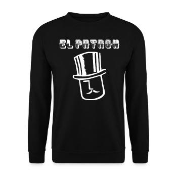 le patron, El Jefe, El patron - Sweat-shirt Unisexe - noir - Devant - Alina (178cm) & Michal (187cm)