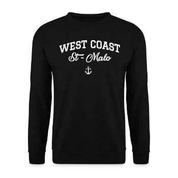 WEST COAST St-Malo anchor - Unisex Sweatshirt - black - Front - Alina (178cm) & Michal (187cm)