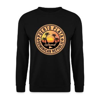 Puerto Plata République dominicaine - Sweat-shirt Unisexe - noir - Devant - Alina (178cm) & Michal (187cm)