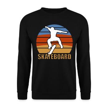 Sk8 skateboard skateboard skateboard skateboard - Sweat-shirt Unisexe - noir - Devant - Alina (178cm) & Michal (187cm)