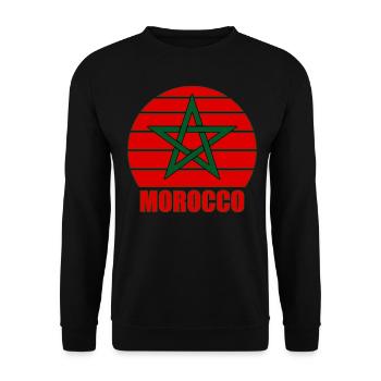 Maroc Étoile Maroc - Sweat-shirt Unisexe - noir - Devant - Alina (178cm) & Michal (187cm)