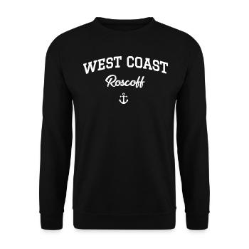WEST COAST Roscoff anchor - Unisex Sweatshirt - black - Front - Alina (178cm) & Michal (187cm)
