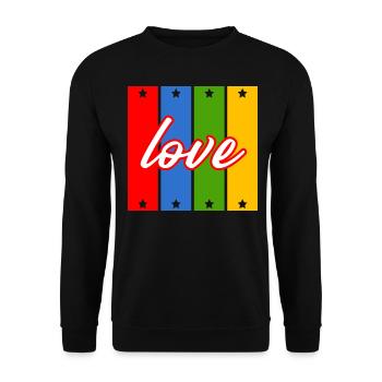 Love Valentine's Day - Unisex Sweatshirt - black - Front - Alina (178cm) & Michal (187cm)