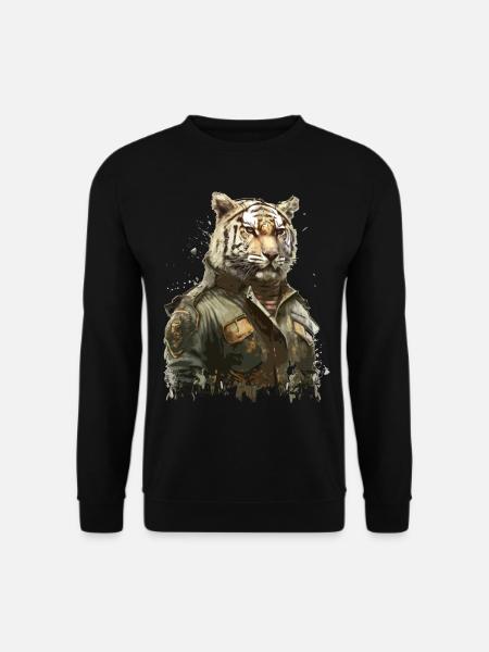 Tigre - Militaire - Sweat-shirt Unisexe - noir