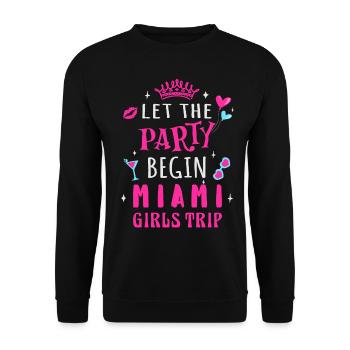 Girls Trip Miami, que la fête commence - Sweat-shirt Unisexe - noir - Devant - Alina (178cm) & Michal (187cm)