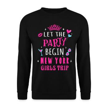 Girls Trip New York, que la fête commence - Sweat-shirt Unisexe - noir - Devant - Alina (178cm) & Michal (187cm)