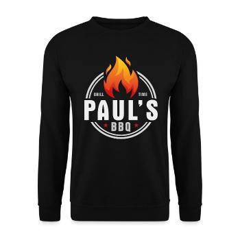 Pauls BBQ - Unisex Sweatshirt - black - Front - Alina (178cm) & Michal (187cm)