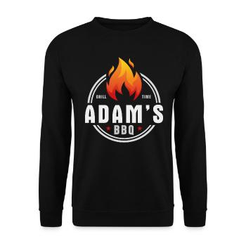 Adams BBQ - Sweat-shirt Unisexe - noir - Devant - Alina (178cm) & Michal (187cm)