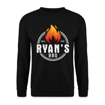 Ryans BBQ - Unisex Pullover - Schwarz - Vorne - Alina (178cm) & Michal (187cm)